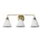 Hello Honey® Robert Stevenson Lighting Josie Metal 3-Light Vanity with Shades